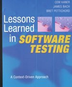 lessons learned in software testing a context-driven approach 1st edition tim lister, cem kaner 0471081124,