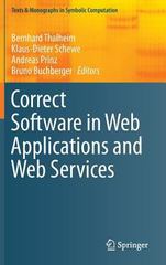 correct software in web applications and web services 1st edition bernhard thalheim, klaus dieter schewe