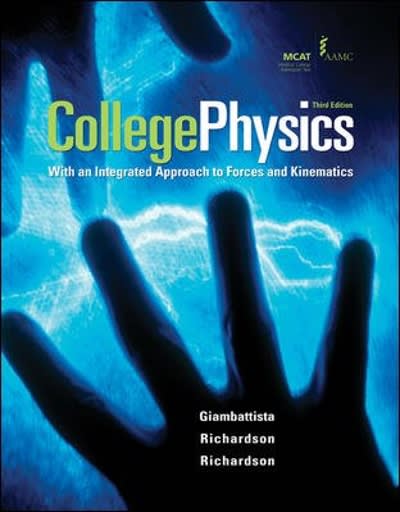 college physics volume 1 3rd edition alan giambattista, betty richardson 007726312x, 9780077263126