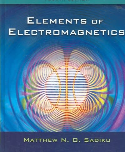 elements of electromagnetics 4th edition matthew n o sadiku 0195300483, 9780195300482