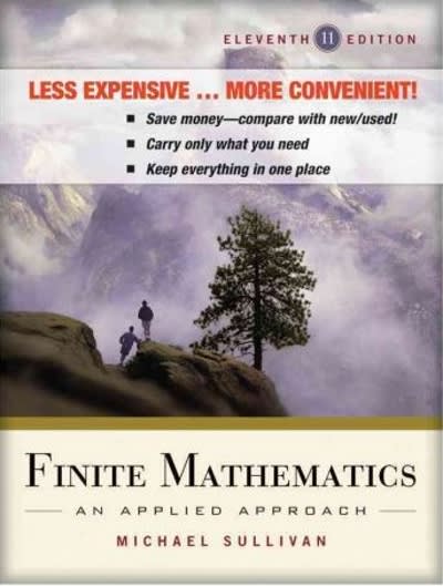 finite mathematics an applied approach 11th edition michael sullivan 1118050258, 9781118050255