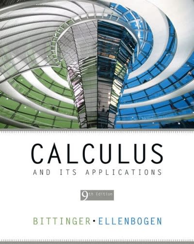 calculus and its applications 9th edition david j ellenbogen, marvin l bittinger 0321831144, 9780321831149