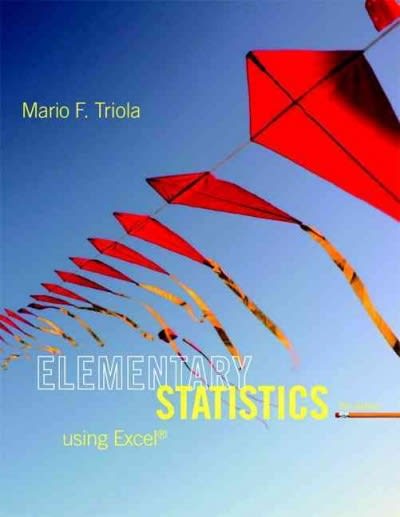 elementary statistics using excel 5th edition mario f triola 0134429818, 9780134429816