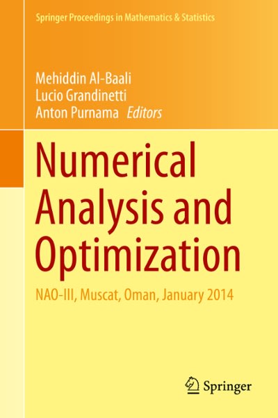 numerical analysis and optimization nao-iii, muscat, oman, january 2014 1st edition mehiddin al baali, lucio