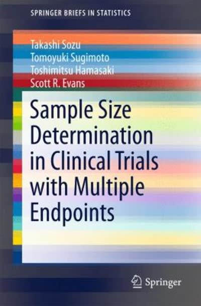 sample size determination in clinical trials with multiple endpoints 1st edition takashi sozu, tomoyuki