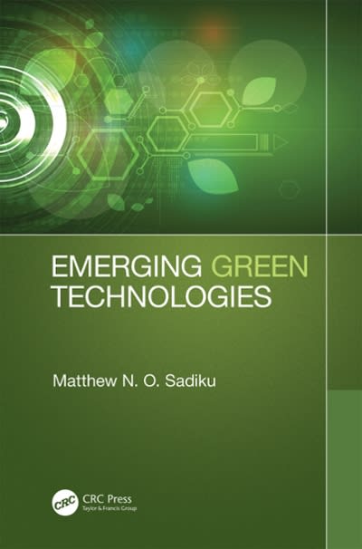 emerging green technologies 1st edition matthew n o sadiku 1000042898, 9781000042894