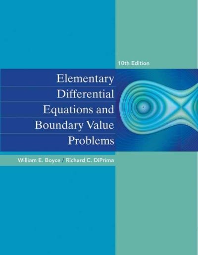 elementary differential equations and boundary value problems 10th edition william e boyce, richard c diprima
