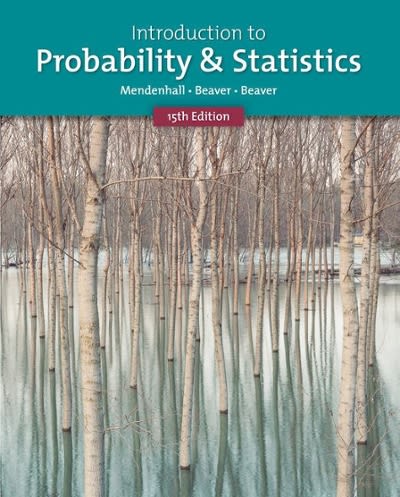 introduction to probability and statistics 15th edition william mendenhall, robert j beaver, barbara m beaver