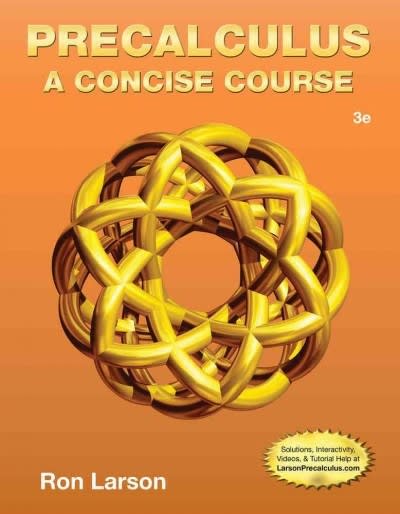 precalculus a concise course 3rd edition ron larson 1285607171, 9781285607177