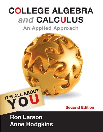 webassign for college algebra and calculus an applied approach 2nd edition ron larson 133776843x,
