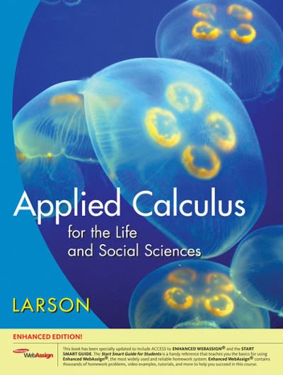 webassign for applied calculus for the life and social sciences, enhanced edition 1st edition ron larson