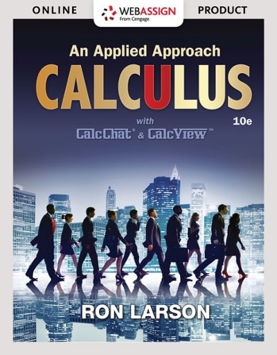 webassign for calculus an applied approach 10th edition ron larson 1337879584, 9781337879583