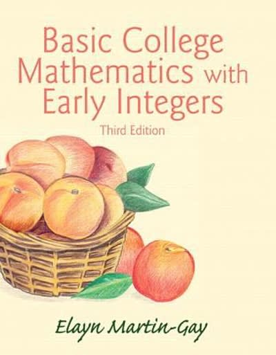 basic college mathematics w/early integers (subscription) 3rd edition elayn martin gay 0134186419,