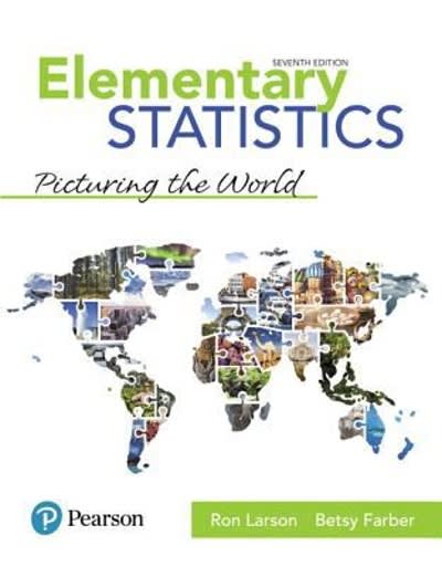 elementary statistics picturing the world (subscription) 7th edition ron larson, betsy farber 047018311x,