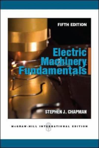 electric machinery fundamentals 5th edition stephen j. chapman 007108617x, 9780071086172