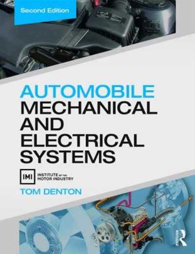 automobile mechanical and electrical systems 2nd edition tom denton 1317931300, 9781317931300