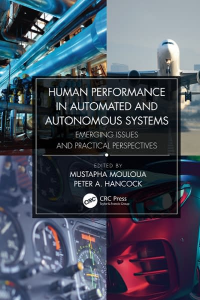 human performance in automated and autonomous systems emerging issues and practical perspectives 1st edition