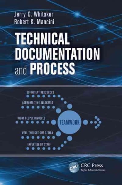 technical documentation and process 1st edition jerry c whitaker, robert k mancini 1351833030, 9781351833035