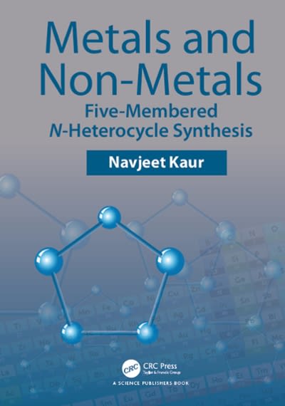 metals and non-metals five-membered n-heterocycle synthesis 1st edition navjeet kaur 1000733416, 9781000733419