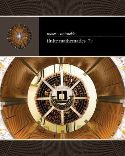 finite mathematics 7th edition stefan waner, steven costenoble 133751554x, 9781337515542