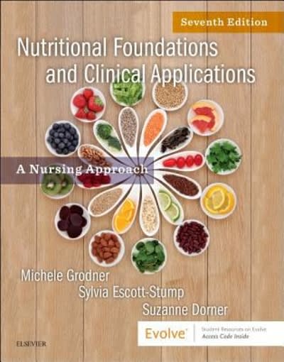 nutritional foundations and clinical applications: a nursing approach 7th edition michele grodner, sylvia