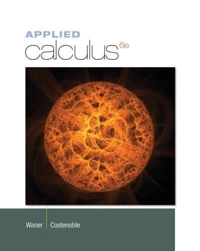 applied calculus 6th edition stefan waner, steven costenoble 1285415310, 9781285415314