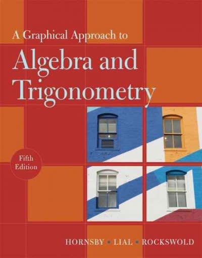 graphical approach to algebra and trigonometry, a 5th edition john e hornsby, margaret l lial, gary k