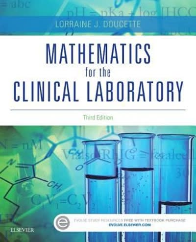 mathematics for the clinical laboratory 3rd edition lorraine j doucette 0323339964, 9780323339964