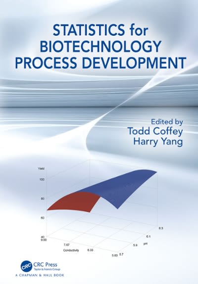statistics for biotechnology process development 1st edition todd coffey, harry yang 1351646346, 9781351646345