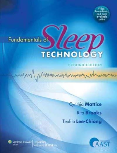fundamentals of sleep technology 2nd edition teofilo l lee chiong, cynthia mattice, rita brooks 1451132034,