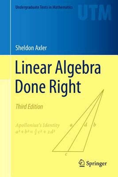 linear algebra done right 3rd edition sheldon axler 3319110802, 9783319110806