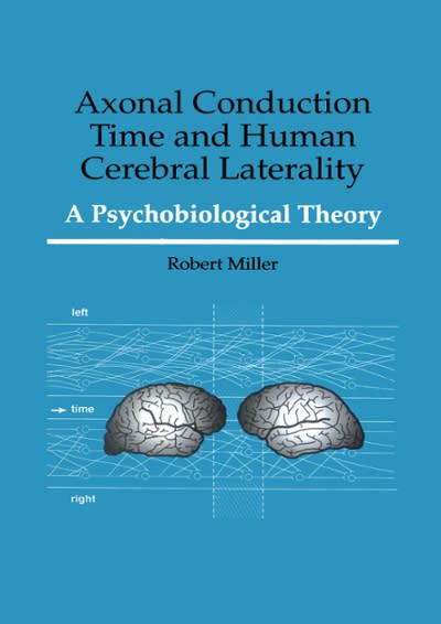 axonal conduction time and human cerebral laterality a psychological theory 1st edition robert miller