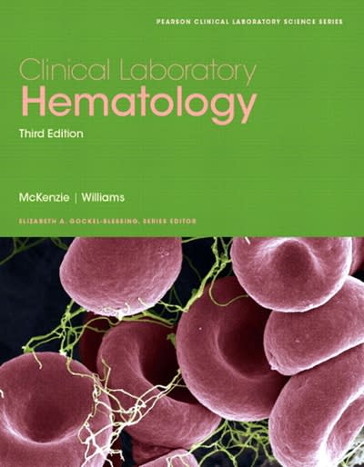 clinical laboratory hematology 3rd edition shirlyn b cls mckenzie phd, lynne williams 0133076016,