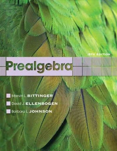 prealgebra (subscription) 8th edition marvin l bittinger, david j ellenbogen, barbara l johnson 0135184428,