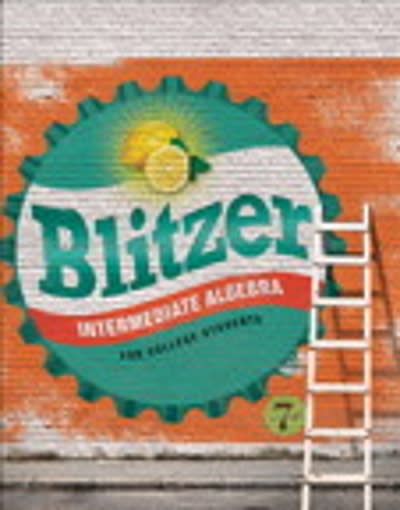 intermediate algebra for college students (subscription) 7th edition robert f blitzer 0134432894,