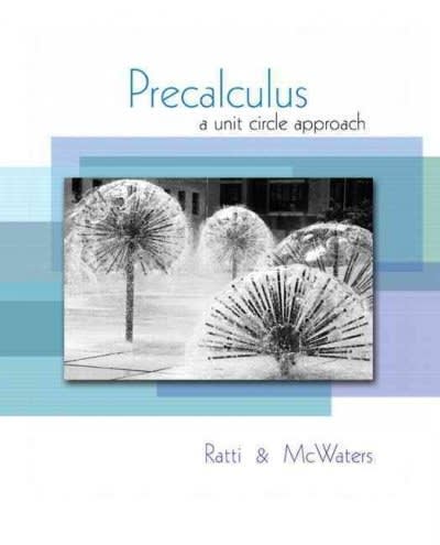 precalculus a unit circle approach (subscription) 2nd edition j s ratti, jogindar ratti, marcus s mcwaters