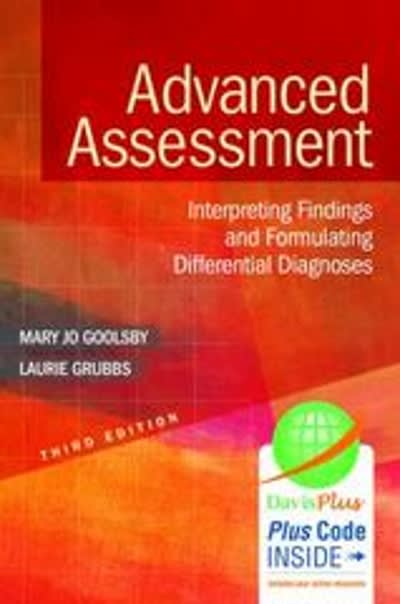 advanced assessment 3rd edition mary jo goolsby, laurie grubbs 0803643632, 9780803643635