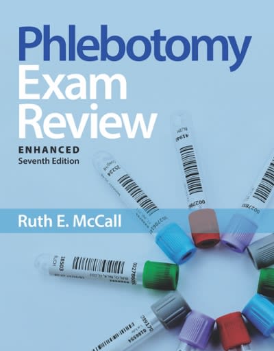 phlebotomy exam review, enhanced edition 7th edition ruth mccall 128445696x, 9781284456967