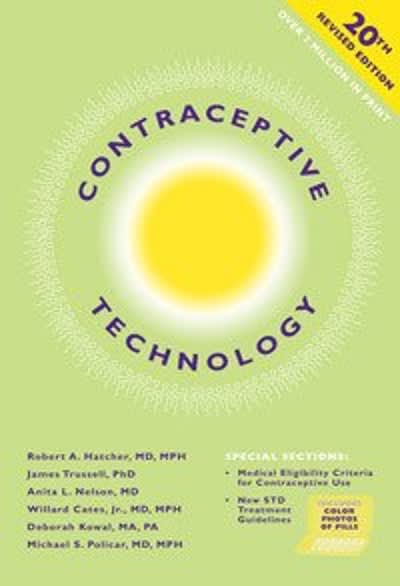 contraceptive technology 20th edition robert a hatcher 1597080055, 9781597080057