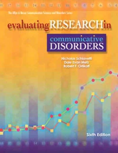 evaluating research in communicative disorders 6th edition nicholas e schiavetti, dale evan metz, robert f