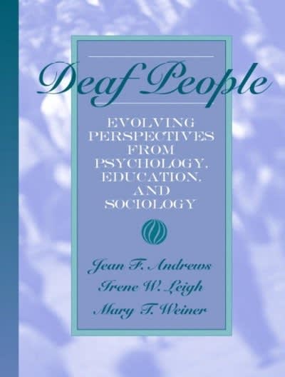 deaf people evolving perspectives from psychology, education, and sociology 1st edition jana echevarria, jean