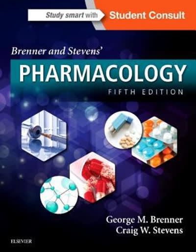 brenner and stevens’ pharmacology 5th edition craig w stevens, george m brenner 0323391664, 9780323391665