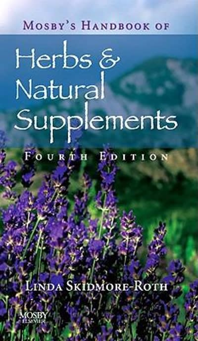 mosbys handbook of herbs & natural supplements 4th edition linda skidmore roth 0323057411, 9780323057417