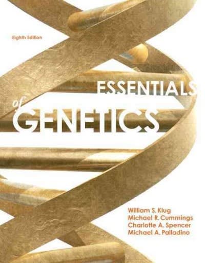 essentials of genetics 8th edition william s klug, michael r cummings, charlotte a spencer, michael a