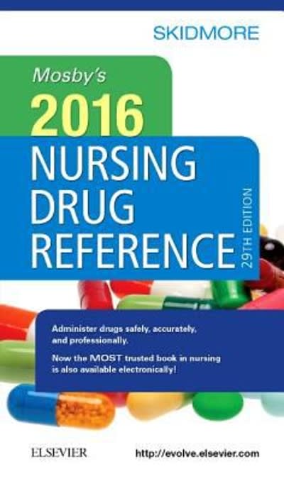 mosbys 20 nursing drug reference 29th edition linda skidmore roth 0323370241, 9780323370240