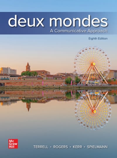deux mondes a communicative approach 8th edition tracy d terrell 1260393089, 9781260393088