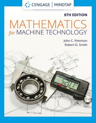 mathematics for machine technology 8th edition john c peterson, robert d smith 0198811071, 978-0198811077