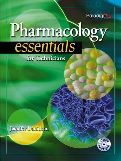 pharmacology essentials for technicians 1st edition jennifer danielson 0763838705, 9780763838706