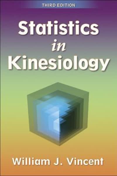 statistics in kinesiology 3rd edition william j vincent 0736057927, 9780736057929