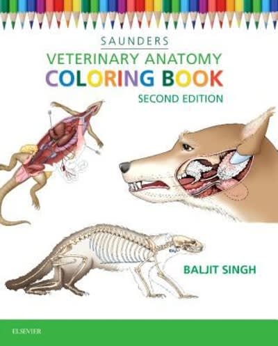veterinary anatomy coloring book 2nd edition baljit singh 145577684x, 9781455776849